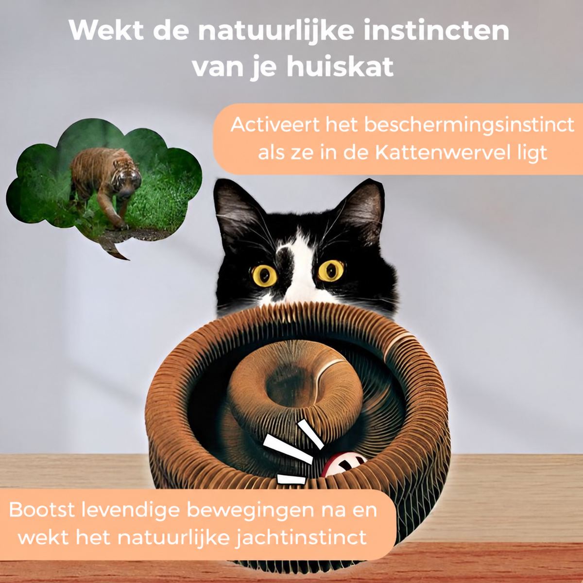 Kattenwervel™ wekt de natuurlijke instincten van je kat